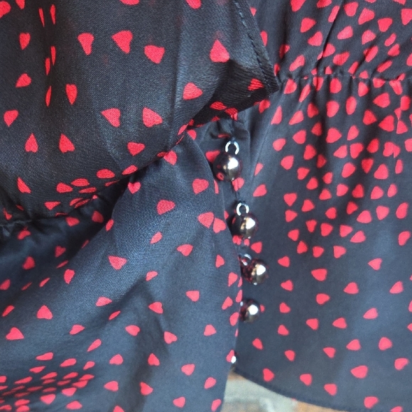 The Kooples Heart Motif and Tie Neck Blouse - Picture 5 of 10